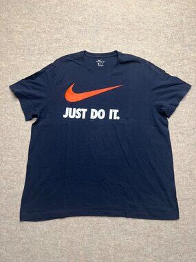The Nike Tee Just Do It Crewneck T-shirt Swoosh Logo Graphic Active Men's XXL